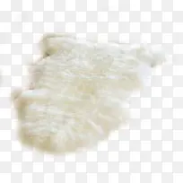 白色地毯可爱动物形状