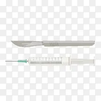 矢量手术刀和针筒