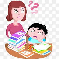 不想写作业的小孩子