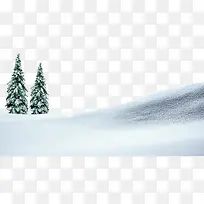 冬季滑雪清新唯美雪景广告