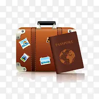 护照和行李箱