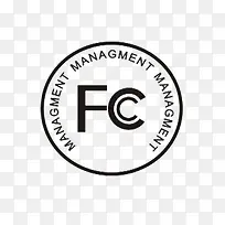 圆形设计fcc认证标签图