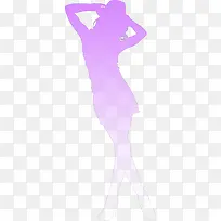 紫色色块美女效果