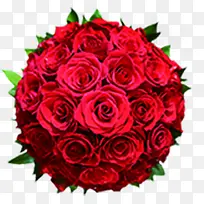 红色玫瑰婚礼花球