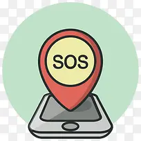 GPS帮助位置导航电话销SOS位置3
