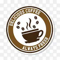 咖啡圆形标志