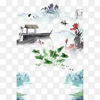 水墨画背景素材