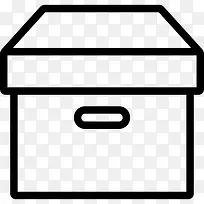 纸板箱盖图标