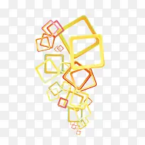 黄色透明正方形框架