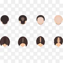 男性女性头顶发量图