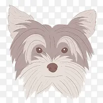 卡通手绘小狗的头像设计