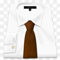 布朗衬衫领带白衬衫和领带