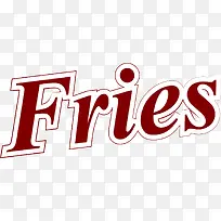 咖啡色fries字母