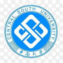 中南大学蓝色logo