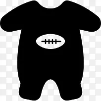 婴儿套装与足球的设计图标