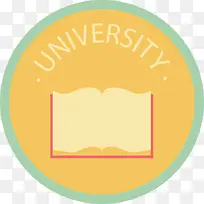 手绘大学宣传校徽