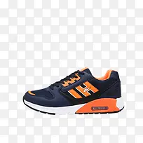 深蓝配橙色运动鞋跑步鞋