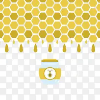 六边形黄色蜂巢图案
