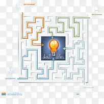 商务电路迷宫图矢量