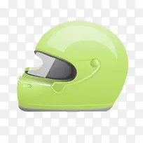 卡通绿色摩托车头盔