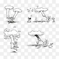 PPT素材手绘上帝之手系列3