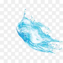蓝色海水水花飞溅