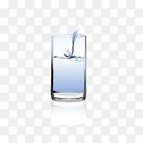 透明玻璃水杯矢量图免费下载