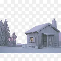 雪中的温馨小屋