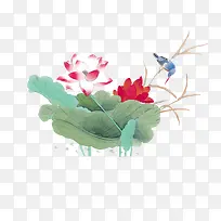 工笔画莲花