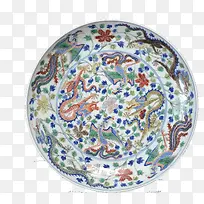龙鳯图案陶瓷盘
