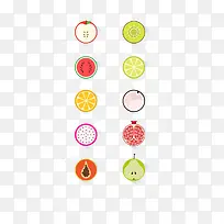 圆形水果图标