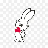 戴着红领带的兔子
