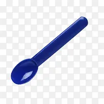 蓝色塑料勺子免扣png素材