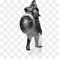 黑色战争盔甲战士武士
