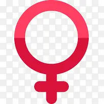 红色女性图标