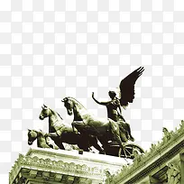 罗马战车雕像