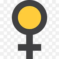 黄色女性符号