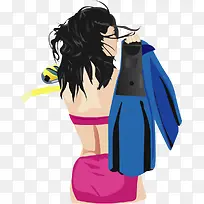 美女冲浪