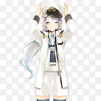 卡通立绘海军女孩装饰