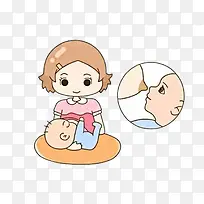 新生儿母乳喂养坐立式PNG