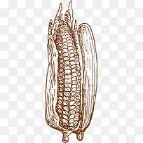 手绘玉米图案