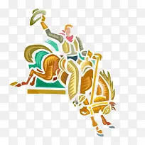 剪影野马