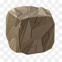 切割质感金属立方体块