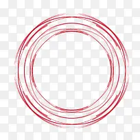 矢量红色圆圈手绘空心圆