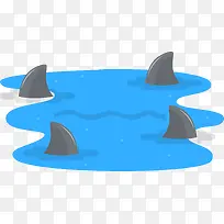 鲨鱼群危险海域