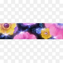 酷炫闪亮花瓣banner背景