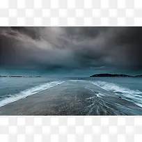 海边沙滩天空环境渲染效果高清