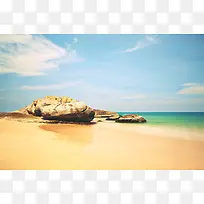 沙滩海水天空图片