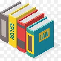 彩色法律法院书籍