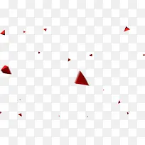 红色几何三角形漂浮素材